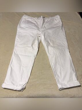 torrid White Cropped Drawstring Pants
